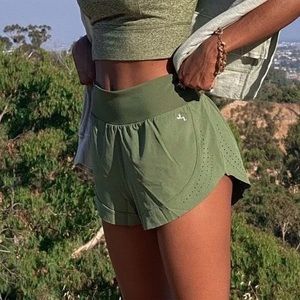 JoyLab High-Waisted Laser Cut Shorts